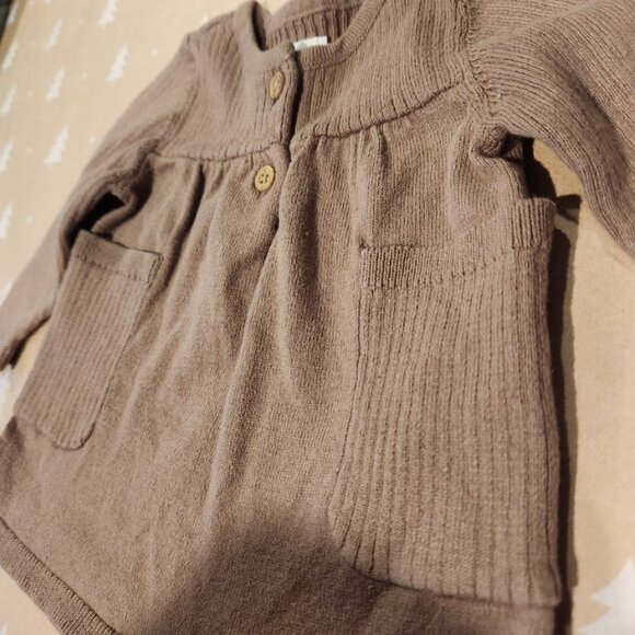 NWT newborn Little Planet by carters organic cotton knit brown sweater top - Picture 2 of 6